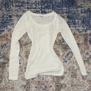 Express Women's Cream Lace Top